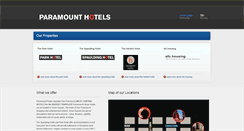 Desktop Screenshot of paramounthotelsinc.com